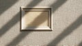 blank picture frame textured wall shadow Royalty Free Stock Photo