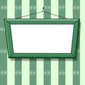 Blank picture frame on the wall old fashion Royalty Free Stock Photo