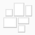 Blank picture frames, illustration, white