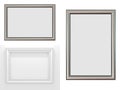 Blank Picture Frames Isolated on White. Royalty Free Stock Photo