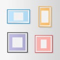 Blank picture frames set.