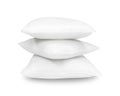 Blank pillow isolated on white background. Empty cushion for your design. Clipping paths object Royalty Free Stock Photo