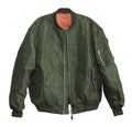 Blank Pilot bomber jacket green color front view