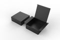 Blank pinch lock paper box for branding. 3d render illustration.