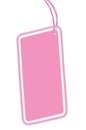 Blank Pink Cardboard Sale Tag Empty Price Label Pricetag Badge Isolated Macro Closeup Vertical Copy Space