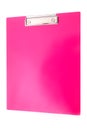 Blank pink clipboard