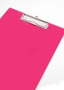 Blank pink clipboard