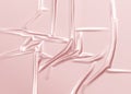 Blank pink crumpled plastic foil wrap overlay mock up,