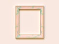 Blank pink green texture frame abstract minimal geometric shape flat lay soft pink/cream 3d render