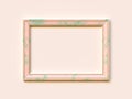 Blank pink green texture frame abstract minimal geometric shape flat lay soft pink/cream 3d render