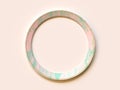 Blank pink green texture frame abstract minimal geometric shape flat lay soft pink/cream 3d render