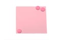 Blank pink note with magnet