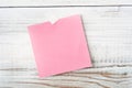 Blank Pink Note Paper Royalty Free Stock Photo