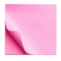 Blank pink sticky note with a silver thumbtack for reminders. Isolated on transparent background Royalty Free Stock Photo