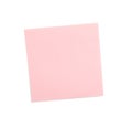 Blank pink sticky note on white background, top view Royalty Free Stock Photo