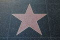 Blank Pink Terrazzo and Brass Star Along the Hollywood Walk of Fame Royalty Free Stock Photo