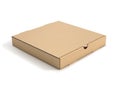 Blank pizza box isolated 3D rendering Royalty Free Stock Photo