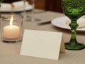 Blank place card isolated on white background Royalty Free Stock Photo