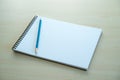 Blank plain notebook top view blank Design concept background for mockup book page with stationary Blank plain notebook