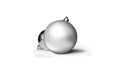 Blank plain White Matte Christmas Ball Mock-Up template isolated on white background. Royalty Free Stock Photo