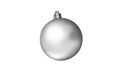 Blank plain White Matte Christmas Ball Mock-Up template isolated on white background. Royalty Free Stock Photo