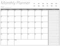 Blank Monthly Planner Page