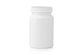 blank plastic bottle medicine isolate on white background