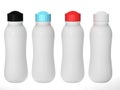 Blank plastic bottle packaging with cap set, clipping path included Royalty Free Stock Photo