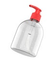 Blank Plastic Bottle with Pump Dispenser for hand wash, soap, sanitizer For Branding, 3d render illustration. Royalty Free Stock Photo