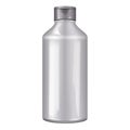 Blank plastic cosmetic product bottle with flip top screw cap realistic vector mock-up. Shower gel, shampoo, hair conditioner