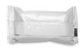 Blank plastic food packaging on white