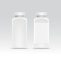 Blank Plastic Packaging Bottle with Cap for Pills Vector on Background Royalty Free Stock Photo