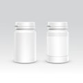 Blank Plastic Packaging Bottle with Cap for Pills Vector on Background Royalty Free Stock Photo