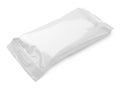 Blank plastic pouch food packaging on white Royalty Free Stock Photo