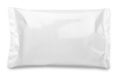 Blank plastic pouch food packaging on white