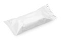 Blank plastic pouch food packaging on white