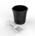 Blank Plastic Sand Pail & Shovel Set For branding and mock up.