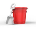 Blank Plastic Sand Pail & Shovel Set For branding and mock up.