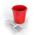 Blank Plastic Sand Pail & Shovel Set For branding and mock up.