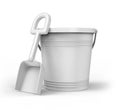 Blank Plastic Sand Pail & Shovel Set For branding and mock up.