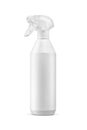 Blank plastic trigger sprayer detergent bottle isolated on white. Clipping path included. Royalty Free Stock Photo