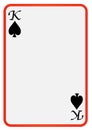 Blank Playing Card King Spades