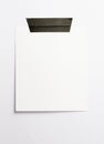 Blank polaroid photo frame with soft shadows and black scotch tape isolated on white paper background as template for graphic Royalty Free Stock Photo