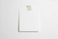 Blank polaroid photo frame with soft shadows  and scotch tape isolated on white paper background as template for graphic designers Royalty Free Stock Photo
