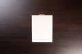 Blank polaroid photo frame with soft shadows and scotch tape  on white paper background as template for graphic designers Royalty Free Stock Photo