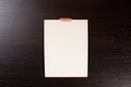 Blank polaroid photo frame with soft shadows and scotch tape  on white paper background as template for graphic designers Royalty Free Stock Photo