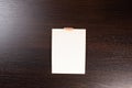 Blank polaroid photo frame with soft shadows and scotch tape  on white paper background as template for graphic designers Royalty Free Stock Photo