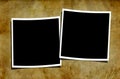 Blank Polaroids on Grungy Background Royalty Free Stock Photo