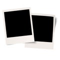 Blank polaroids on white background Royalty Free Stock Photo