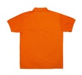 Blank Polo shirt color orange back view